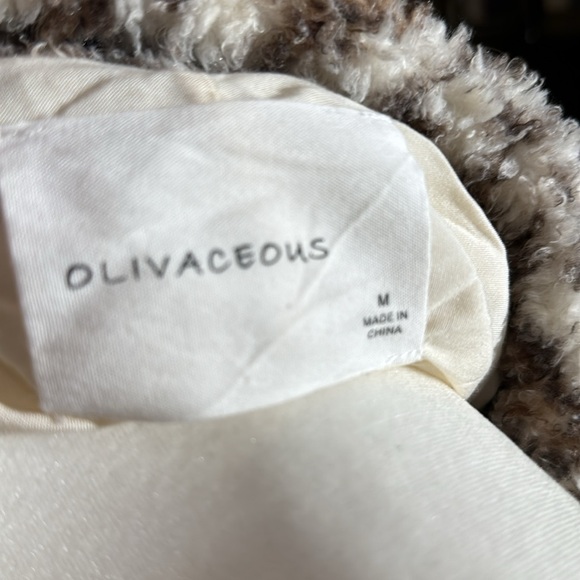 Leopard faux shearling coat size M - Picture 5 of 5